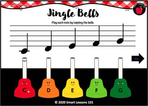 CAROL OF THE BELLS VIRTUAL HANDBELL BOOM CARDS Learn to Play Christmas Music