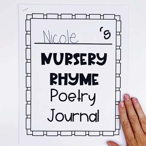 Nursery Rhyme Poetry Journal by Marissa Rehder The Teacher Haven