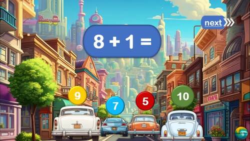 First Grade Addition Math Fact Fluency / Interactive Game K-2 - Digital Resource