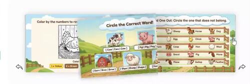 Farm Animals 16-Page Activity Pack | Preschool Printables K-1 Science