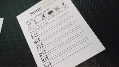 Short I CVC Words Worksheets | Word Families and Phonics | Kindergarten