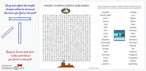 Science Word Search Worksheets Bundle Science Vocabulary Print & Digital