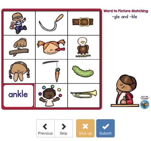 words-ending-in-le-gle-kle-word-to-picture-match-boom-cards