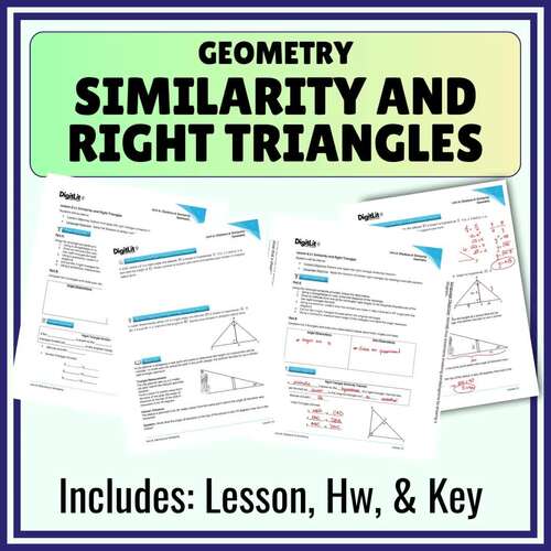 Similarity and Right Triangle Guided Notes & Worksheets| 9th-11th Grade ...