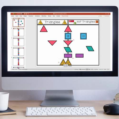 Shape Sorting Mats PowerPoint Distance Learning by A is for Apples