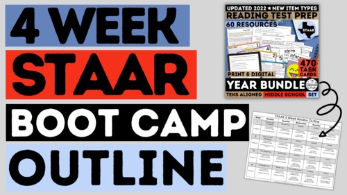 Preview of How to Plan STAAR Boot Camp with the Year Long Reading Bundle