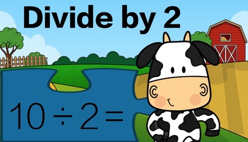 Divide by 2 Fact Fluency: At the Farm: Math Brain Break by Move and ...