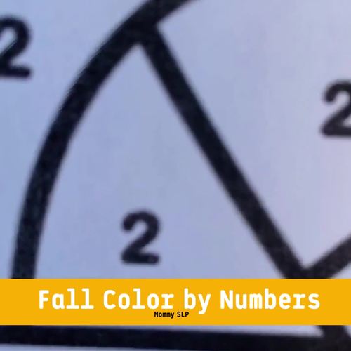 Fall Color by Number printable by Mommy SLP | TPT
