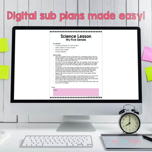 Preschool Sub Plans & Pre-K Sub Plans Digital Google Slides Set #5