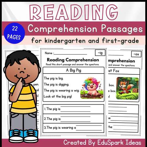 1st Grade Reading Comprehension Passages and Questions - Word Families