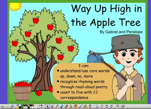 Interactive Book For Speech Therapy Way Up High In The Apple Tree