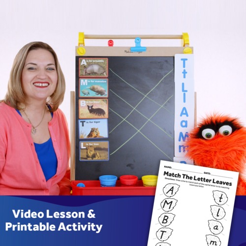 Preview of Match The Letters: Leaves - Video Lesson & Activity Download