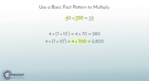 Preview of Use Basic Facts to Solve Multiplication Problems