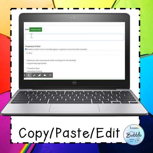 IEP Math Goals Fourth Grade Common Core SMART format 4th grade bank