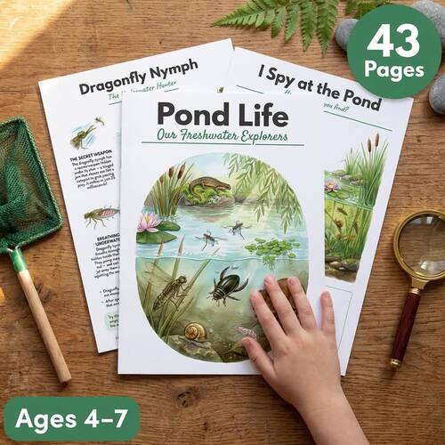 Pond Life Worksheets | Pond Dipping Science Activities | Ages 4-7 ...