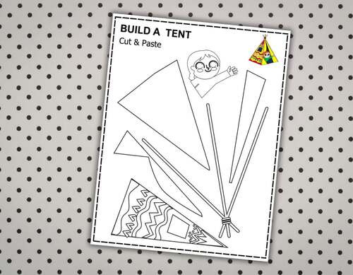 Tent Craft Activity | Summer Camping Cut & Paste Craft for Kids | TPT