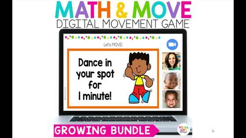 Digital Math Movement Games for Google (TM) and PowerPoint | Distance ...