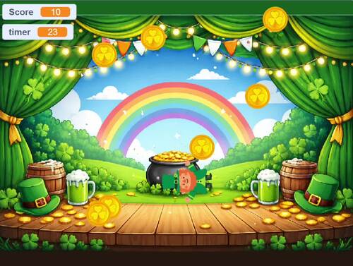 Scratch Coding Activity - St Patrick's Day Programming Project 6th - 10th Grade