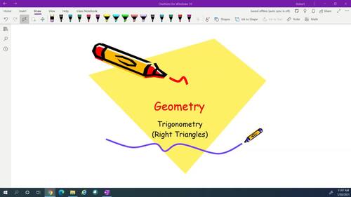 Right Triangle Trigonometry (Geometry) - Instructional Slides & Video