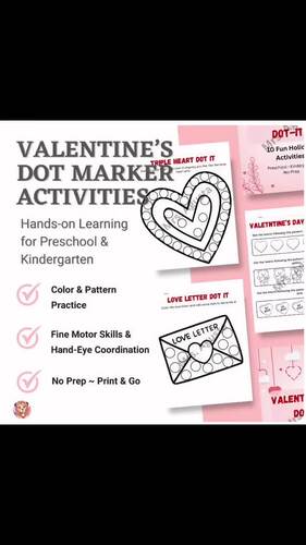 Valentine s Day Dot Marker Activities Color Pattern Practice