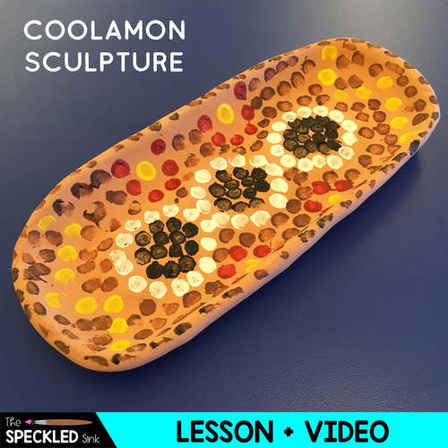Preview of Elementary Art Video and Lesson Plan. Aboriginal Papunya Dot Artifact.