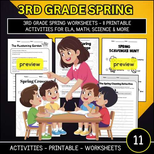 3rd Grade Spring Worksheets - Printable Activities for ELA, Math ...