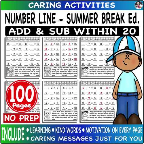 Adding and subtracting within 20 on a number line Fluency Lift Step ...