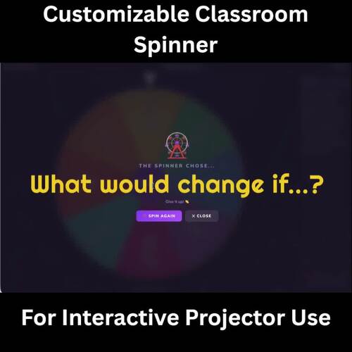 Customizable Classroom Spinner | Interactive Random Name Picker ...