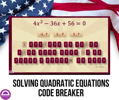 Solving Quadratic Equations with Quadratic Formula Code Breaker by ...
