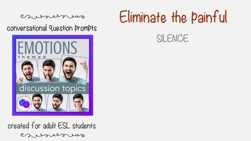 EMOTIONS Themed Discussion Questions for Advanced Adult ESL by Rike Neville