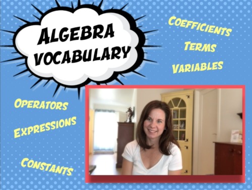 Preview of Algebra Vocabulary:  Part 2  (Evaluating Expressions)