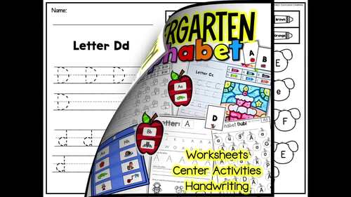 Kindergarten Alphabet Activities | Centers | Worksheets | Preschool - K