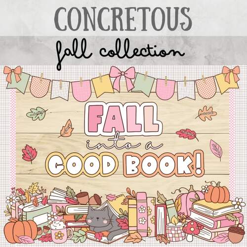Reading Fall Autumn Bulletin Board Ideas Books Library October November ...