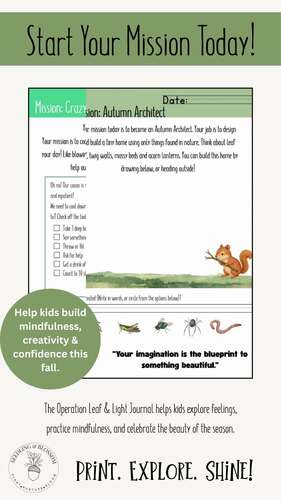 Daily Missions, Fall Theme | Mindfulness & Reflection Activities for Kids
