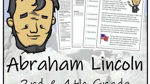 Abraham Lincoln Close Reading Activity | 3rd Grade & 4th Grade | TpT