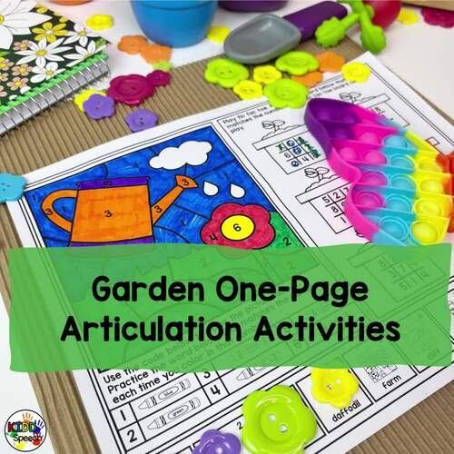 Preschool Speech Therapy Garden No-Prep Articulation Mixed Groups Carryover