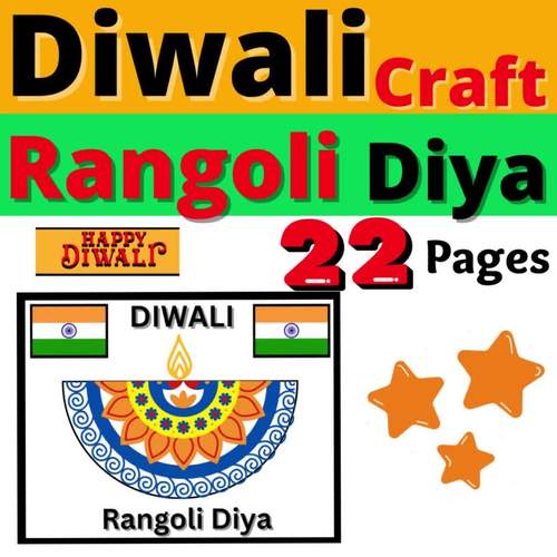 Diwali Craft Rangoli Diya Activity Resource India by DadsDesigns