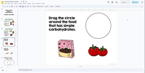 Macronutrients Interactive Lesson by Kayla Renee' - Bright in the Middle