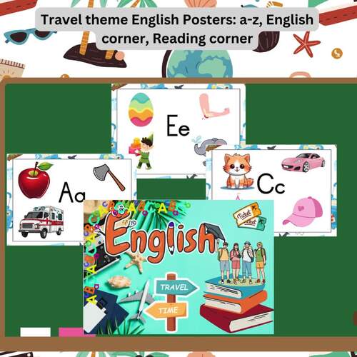 Travel theme English posters by Gizelle Geyer | TPT