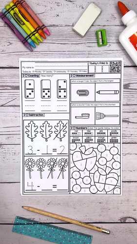 人気商品の再入荷情報をお届け！ Set Kindergarten for Work Morning Math Two and Addition with その他