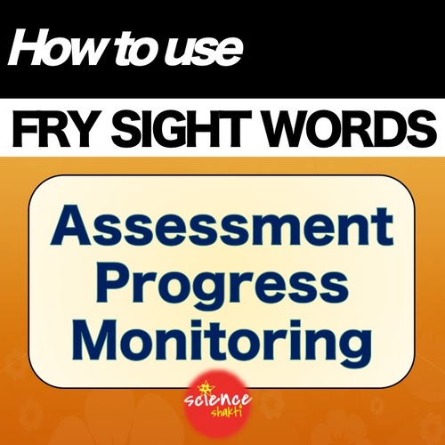 Preview of Fry Sight Words - How to use... ASSESSMENT CHECKLIST printable sheets NO PREP