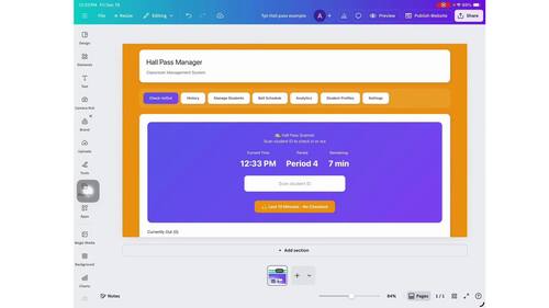 Digital Hall Pass - Check in/Out System | Barcode/ID Badge Scanner