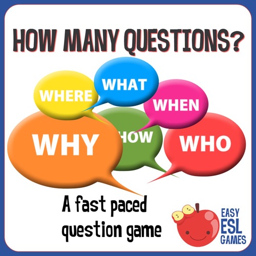 Preview of How Many Questions? Practice Who, what, when, where, why and which game