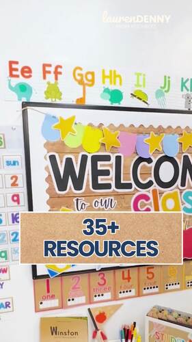 Bright School Days Editable Classroom Decor GROWING Bundle by Lauren Denny