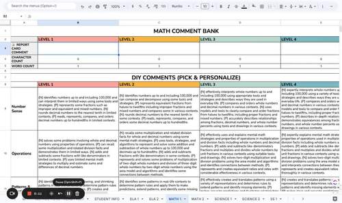 Report Card Comment Generator Editable Ontario Report Card Comments 