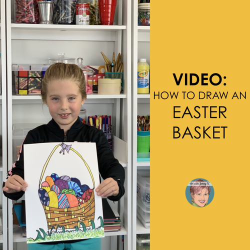Preview of Free Teaching Video:How to Draw an Easter Basket an Easy Easter Activity