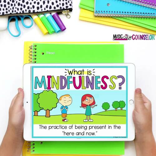 Mindfulness Lesson, Coping Skills, Counseling & SEL by Music City Counselor