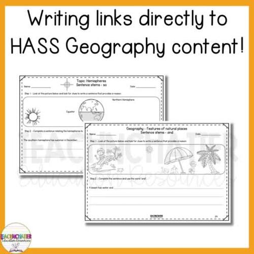 Geography Sentence Starters for Grade 1 by teachnchatter | TPT