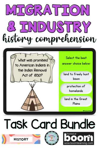 TCi History Alive! Unit 8: Migration & Industry | Boom Cards | Digital ...