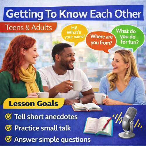 ESL Getting to Know Each Other Lesson for Teens & Adults | Small Talks